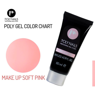 پلی ژل 60 میل PolyNails (MAKE UP SOFT PINK)